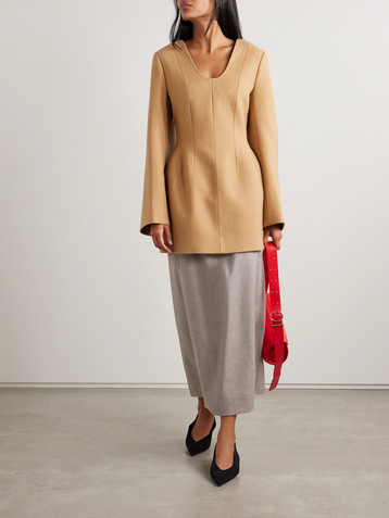 CARVEN Wool-twill mini dress