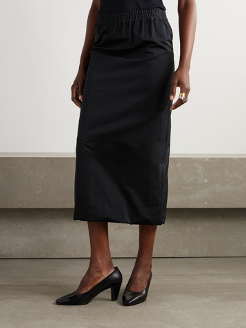 CARVEN Satin midi skirt