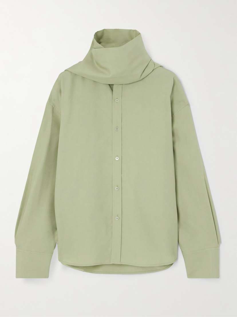 CARVEN Scarf-detailed Silk Shirt