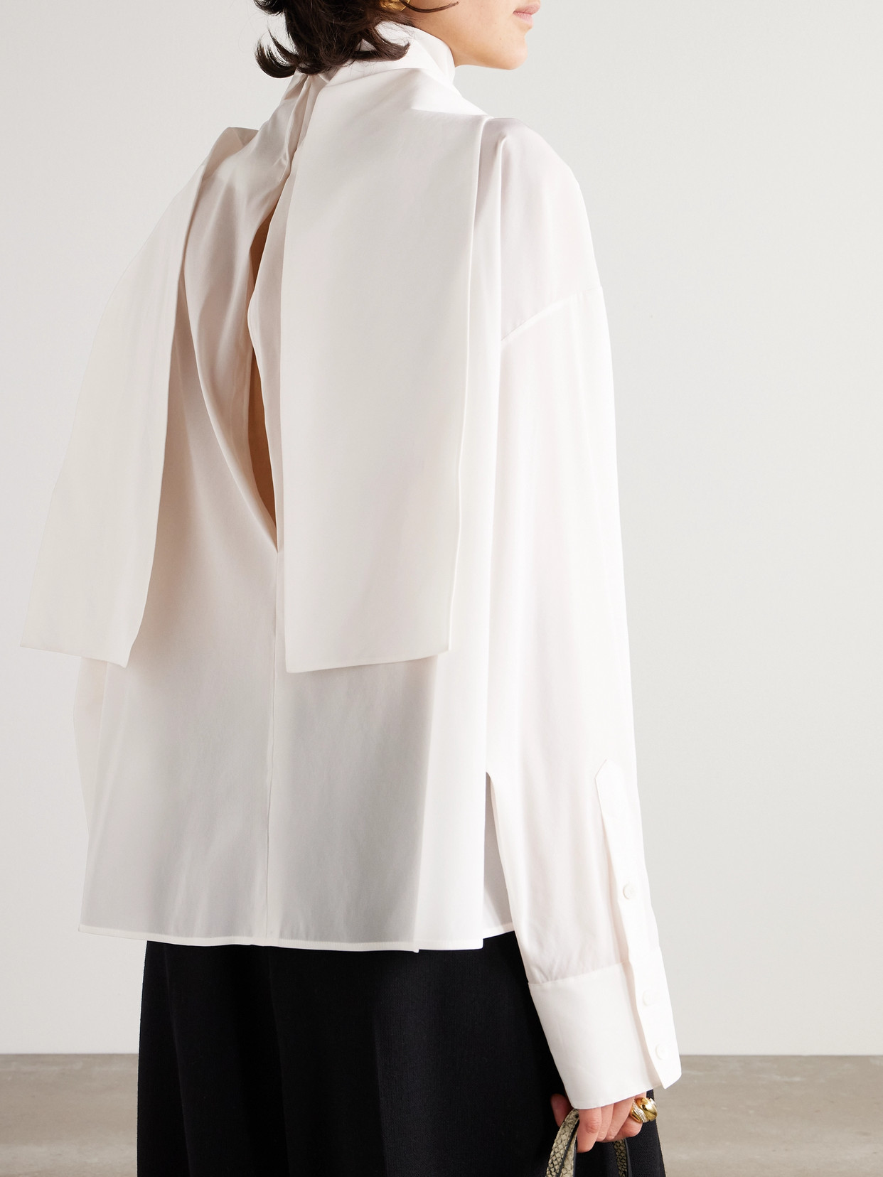 Scarf-Detailed Voile Blouse