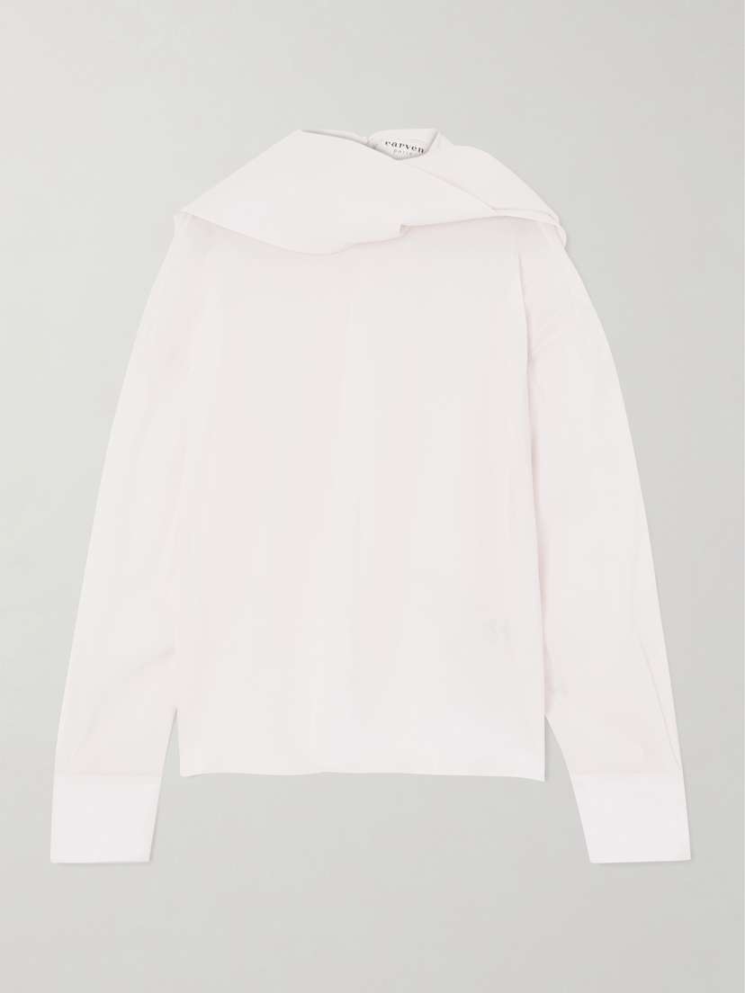 CARVEN Scarf-detailed Voile Blouse