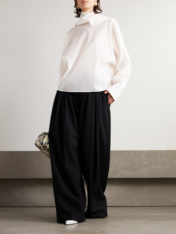 CARVEN Scarf-detailed voile blouse