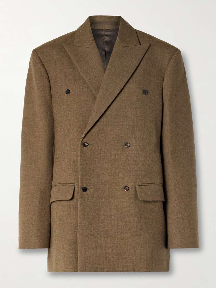 CARVEN Oversized Double-breasted Wool-twill Blazer