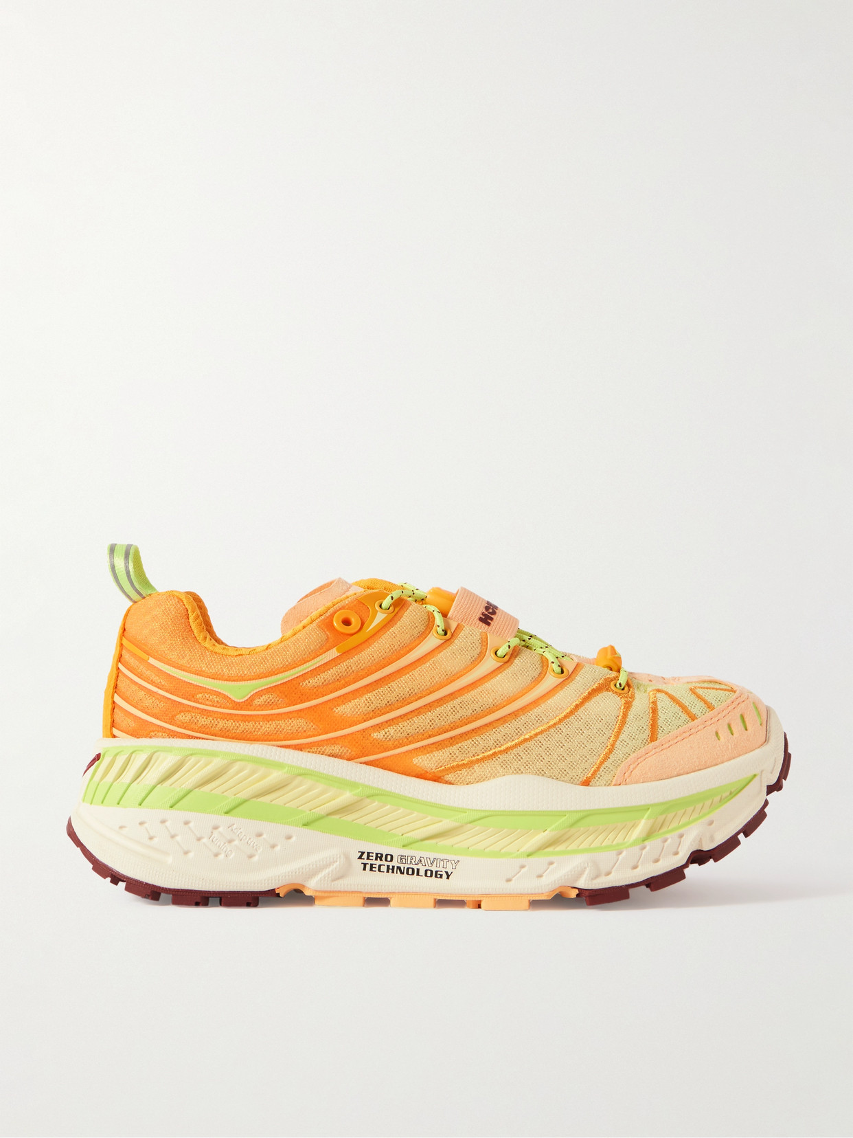Hoka Stinson Evo Og Rubber-trimmed Mesh Sneakers In Yellow