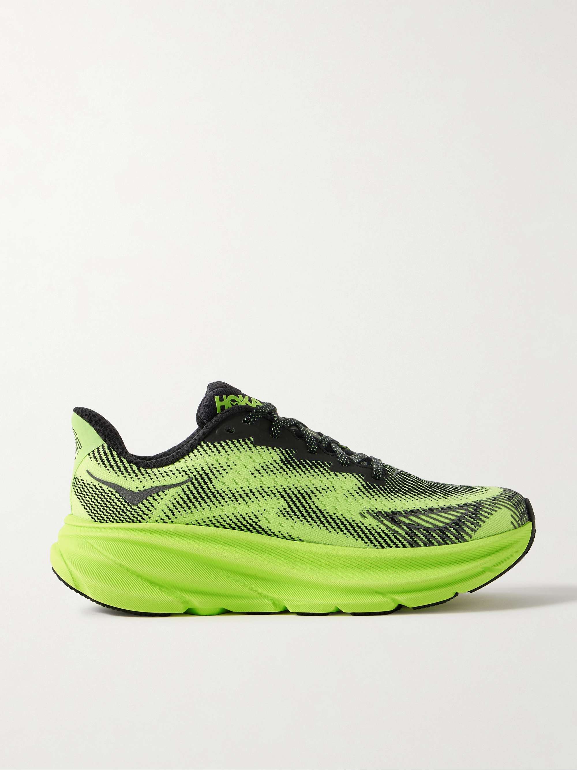 HOKA ONE ONE Clifton 9 GTX TS rubber-trimmed mesh sneakers