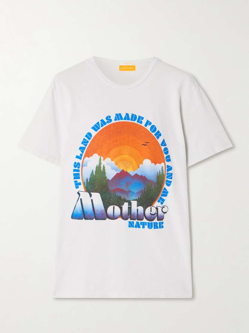 Mother The Rowdy Printed Cotton-blend T-shirt