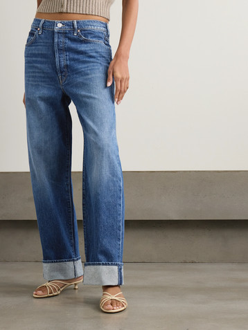 MOTHER The Spitfire Nerdy Cuff boyfriend jeans