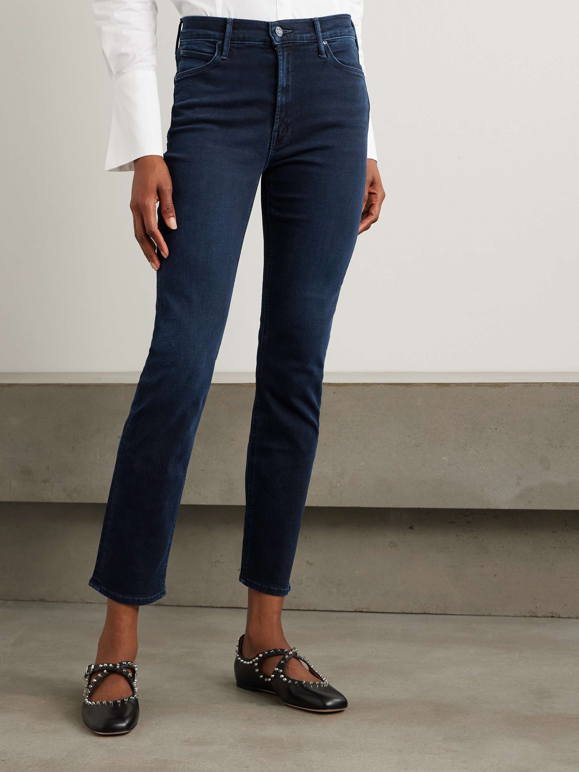 MOTHER The Dazzler mid-rise straight-leg jeans