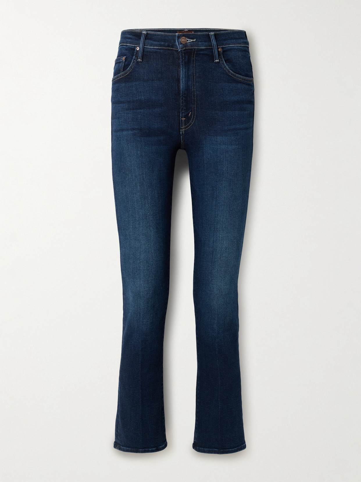 Mother The Insider Cropped Slim-leg Jeans In Blue
