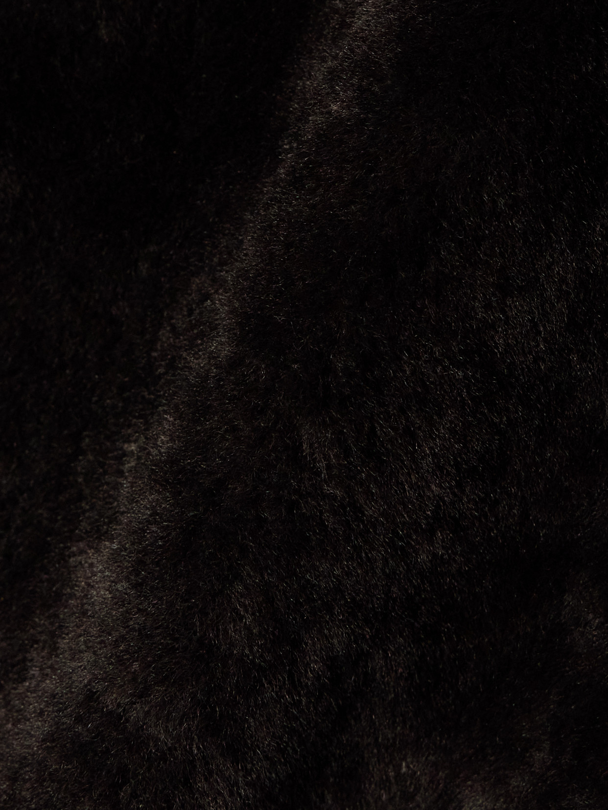 Totême Soft Shearling Coat Bark In Brown