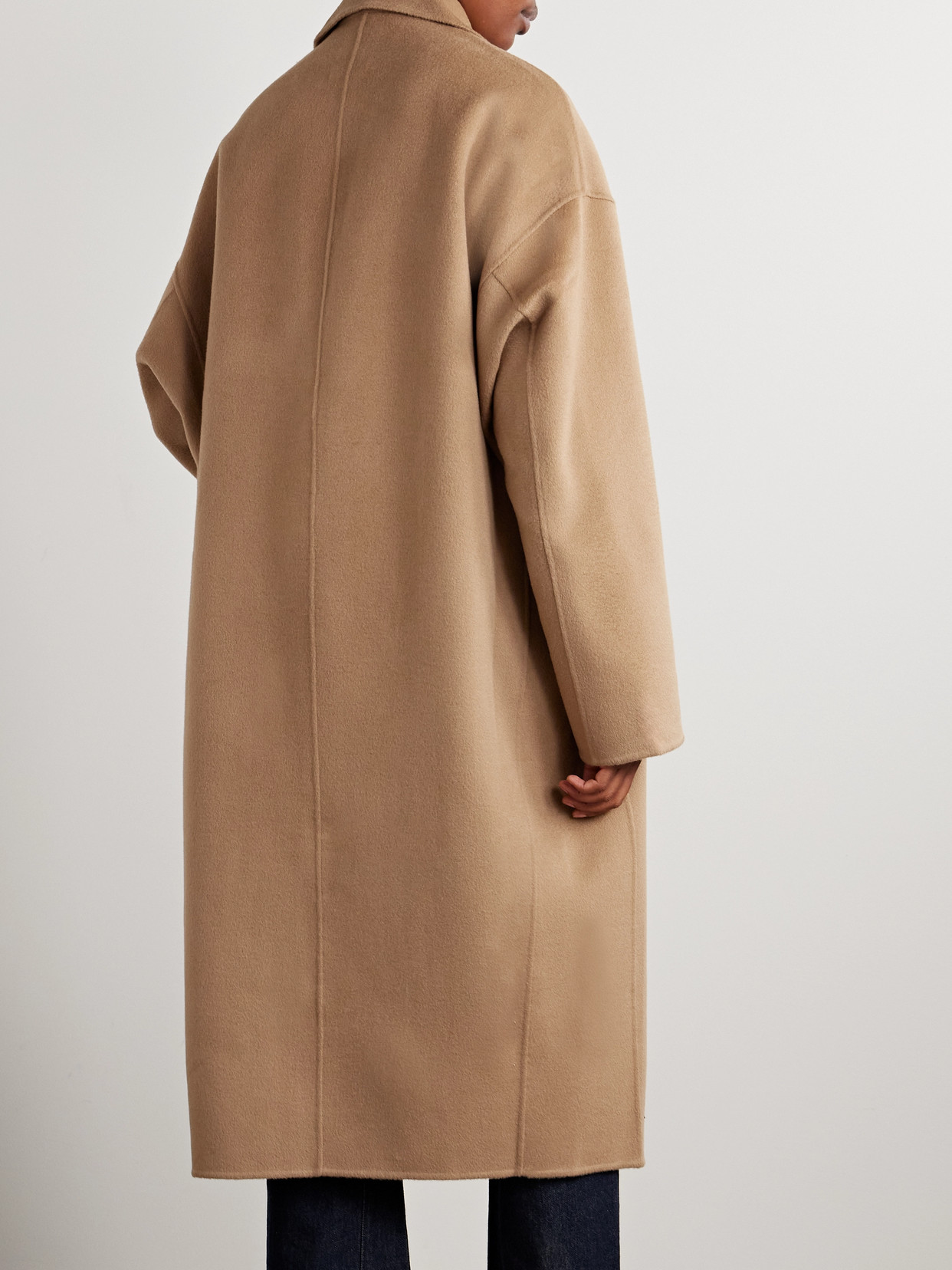 Totême Toteme Double Face Wool Cocoon Coat In Brown