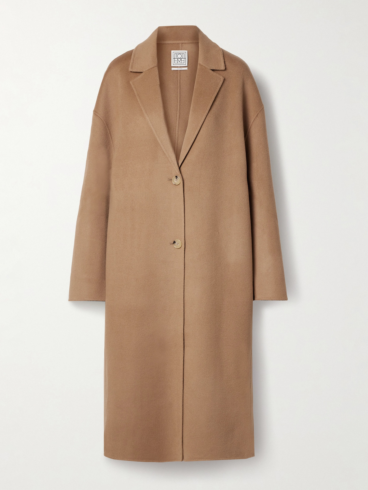 Totême Toteme Double Face Wool Cocoon Coat In Brown