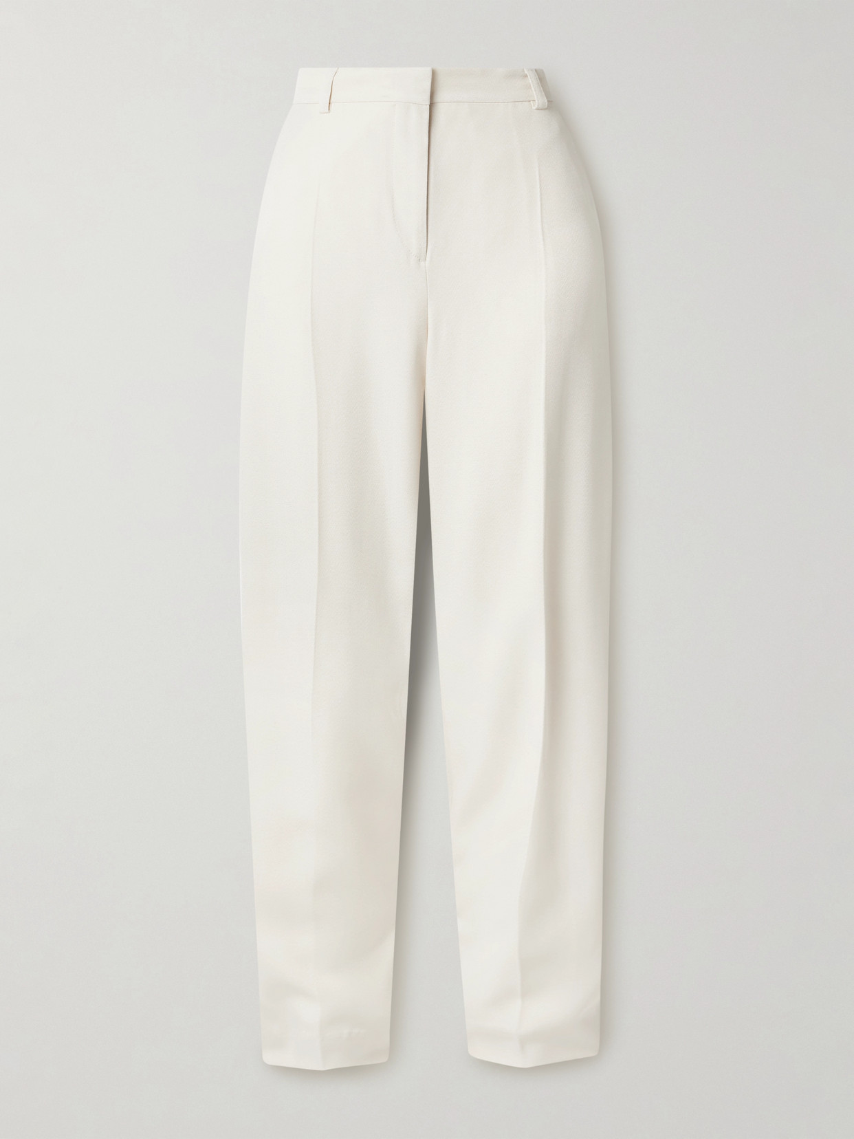 Totême Crepe Tapered Pants In Ecru