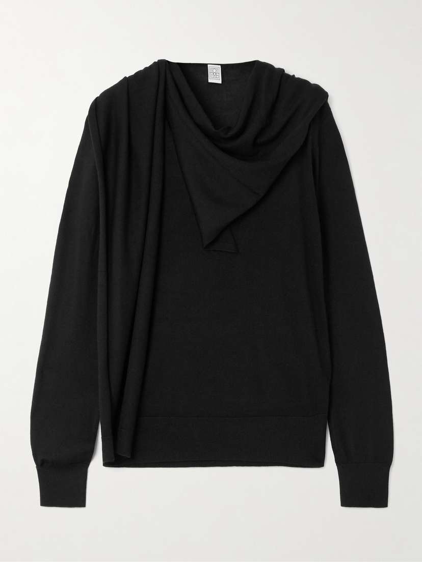 TOTEME Draped Wool And Silk-blend Sweater