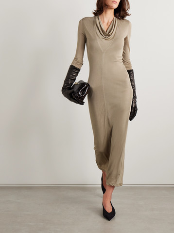 TOTEME Draped stretch-jersey maxi dress