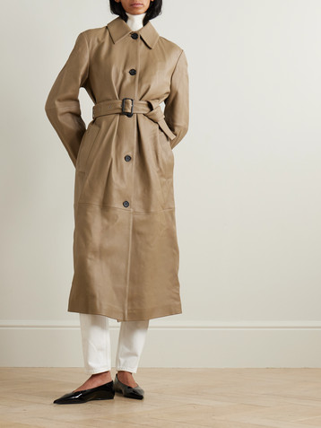TOTEME Belted leather trench coat