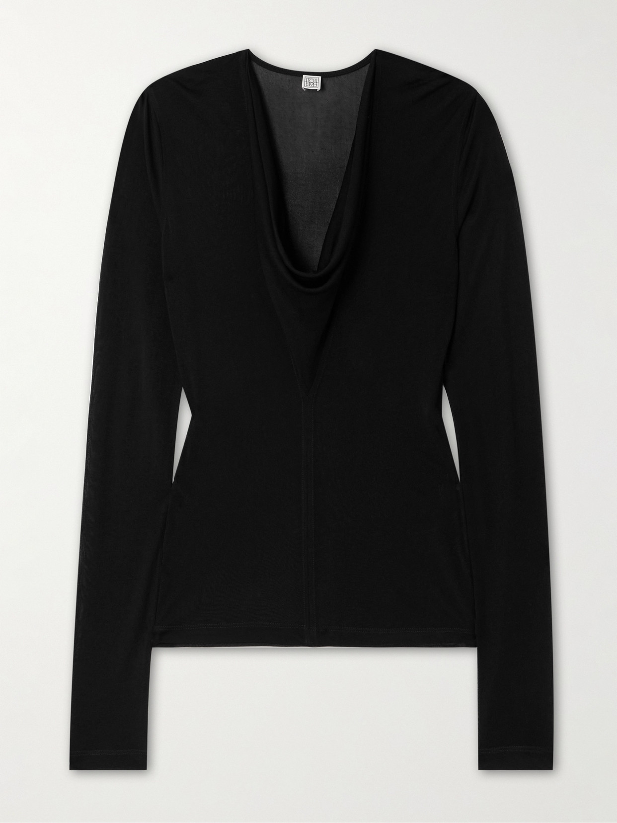 Totême Jersey Top In Black