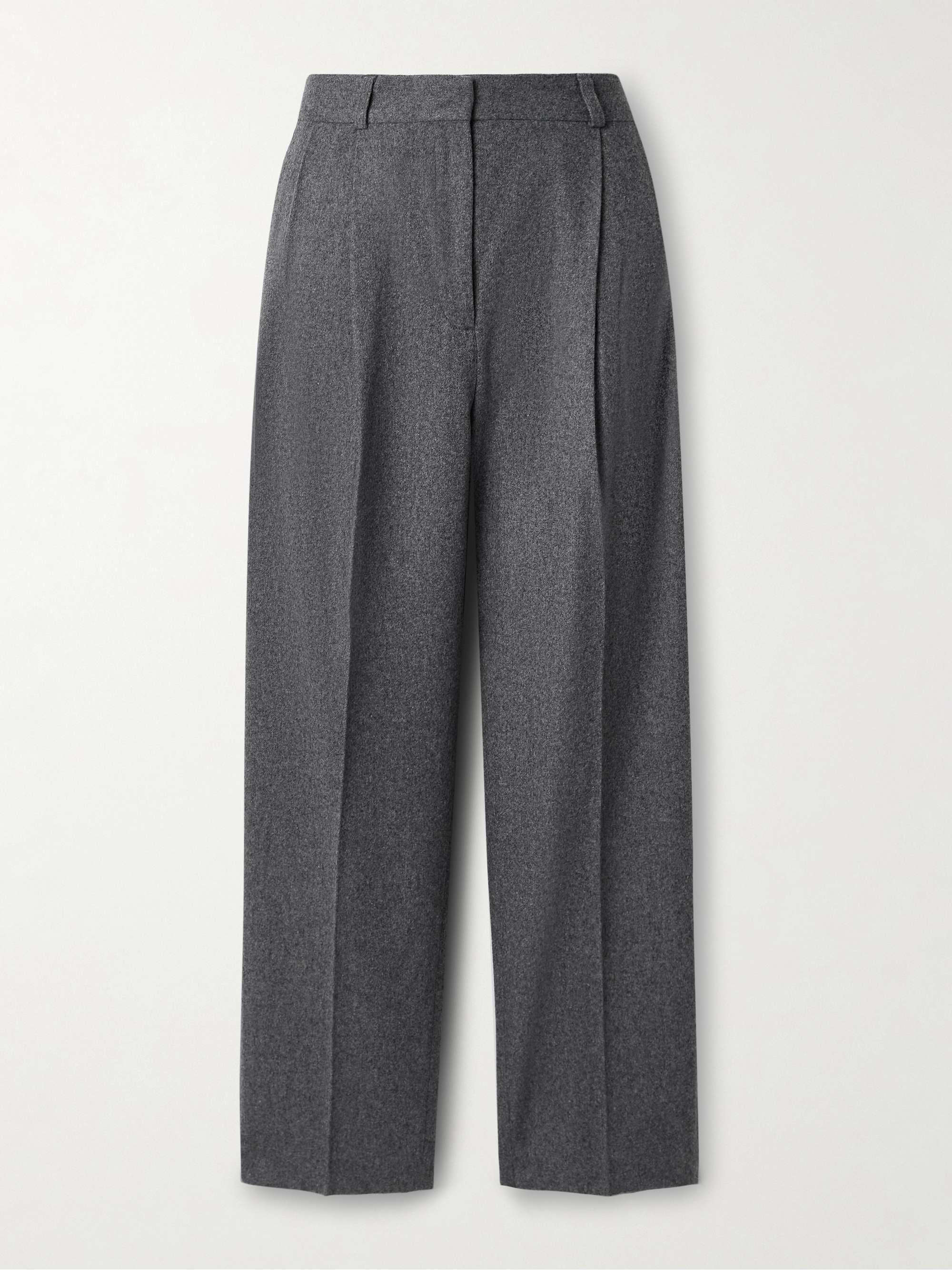 TOTEME Pleated wool-blend felt wide-leg pants | NET-A-PORTER 