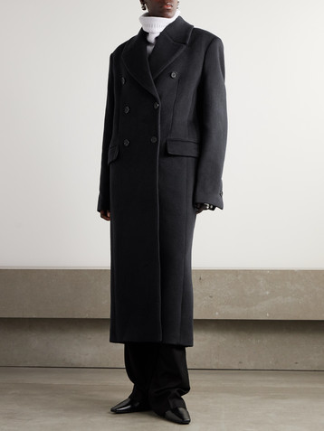 TOTEME Double-breasted recycled-cashmere coat