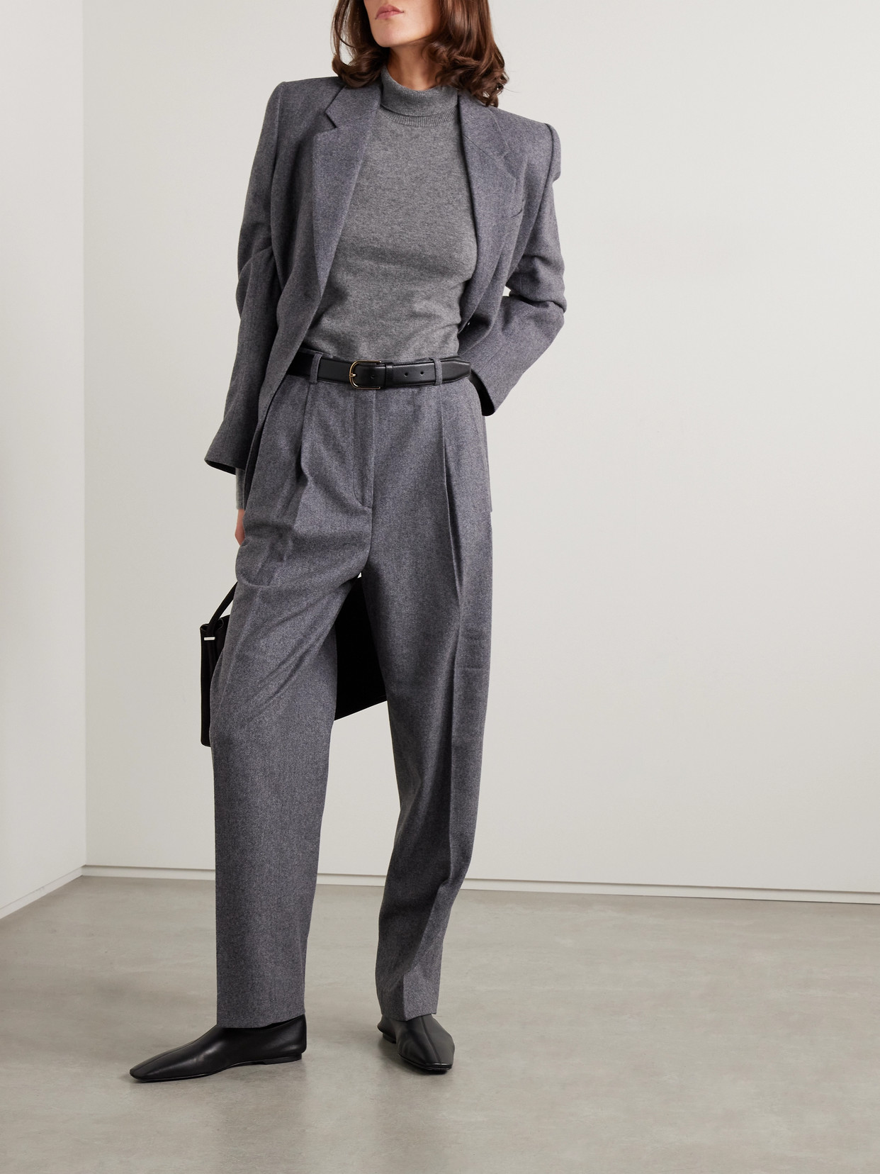 Totême Cashmere Turtleneck Sweater In Gray