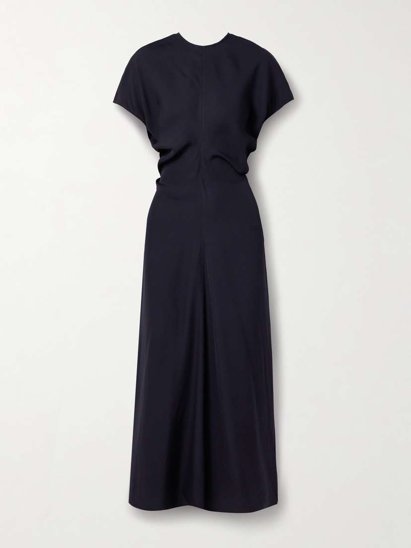TOTEME Draped Crepe Maxi Dress
