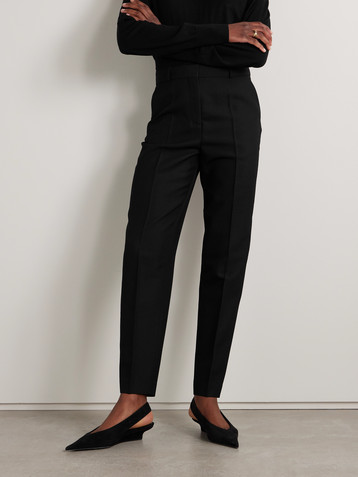 TOTEME Recycled-crepe slim-leg pants