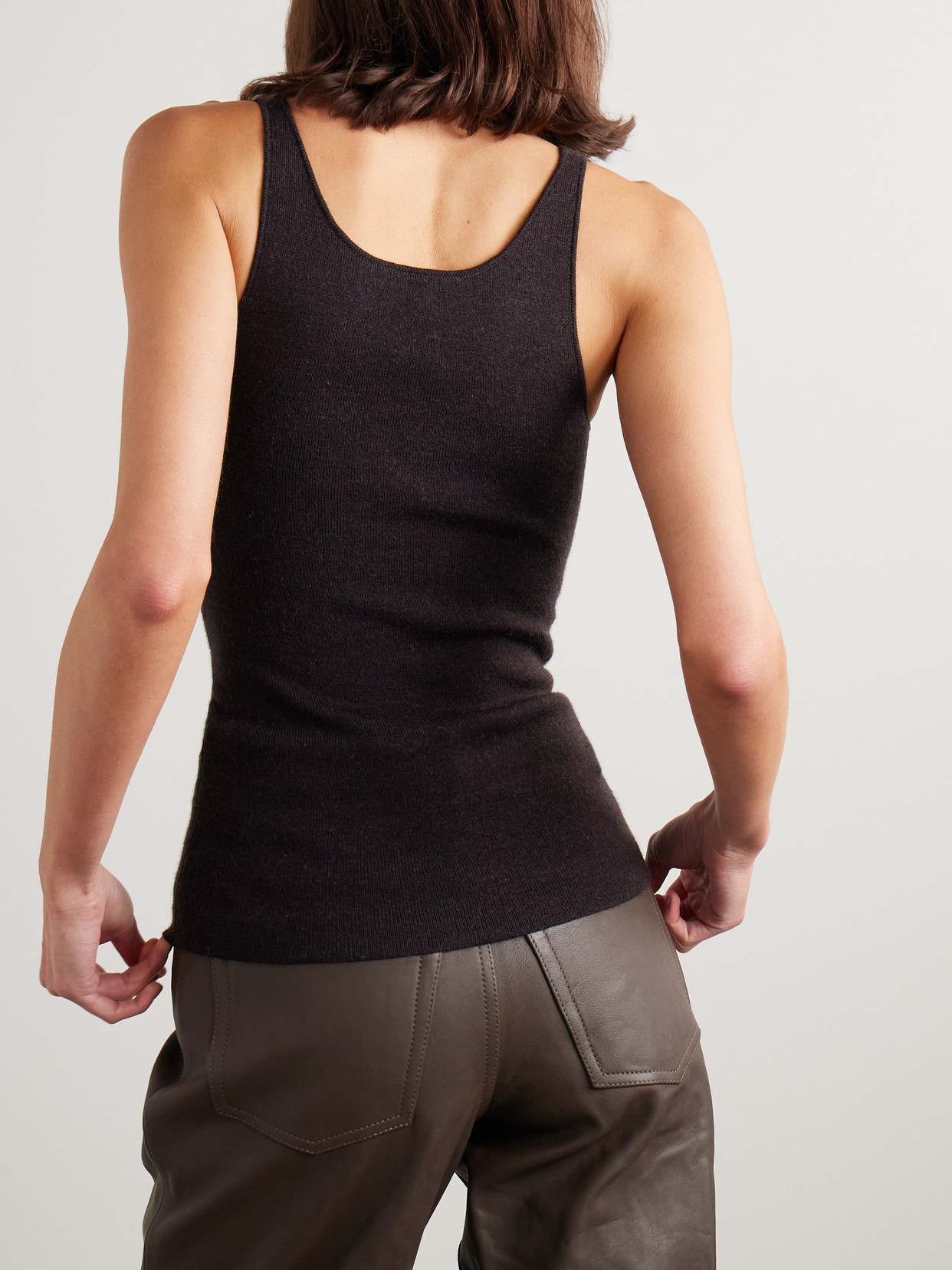 Totême Wool-blend Tank In Brown