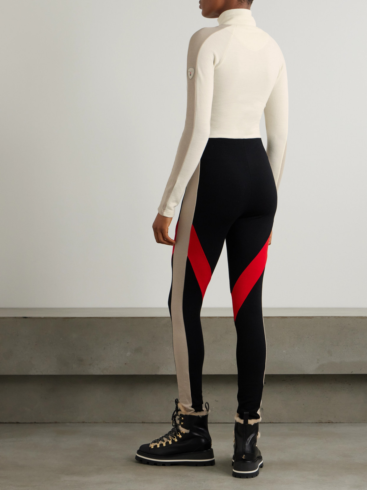 We Norwegians + Inuikii Merino Wool-blend Piqué Jumpsuit In Off-white