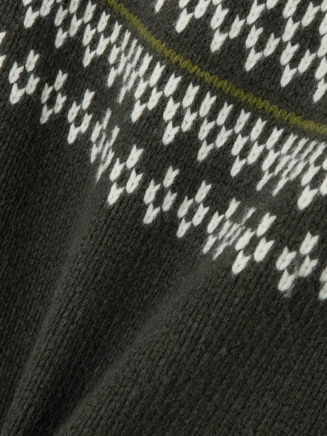 We Norwegians Setesdal Merino Wool And Cashmere-blend Turtleneck Sweater In Green