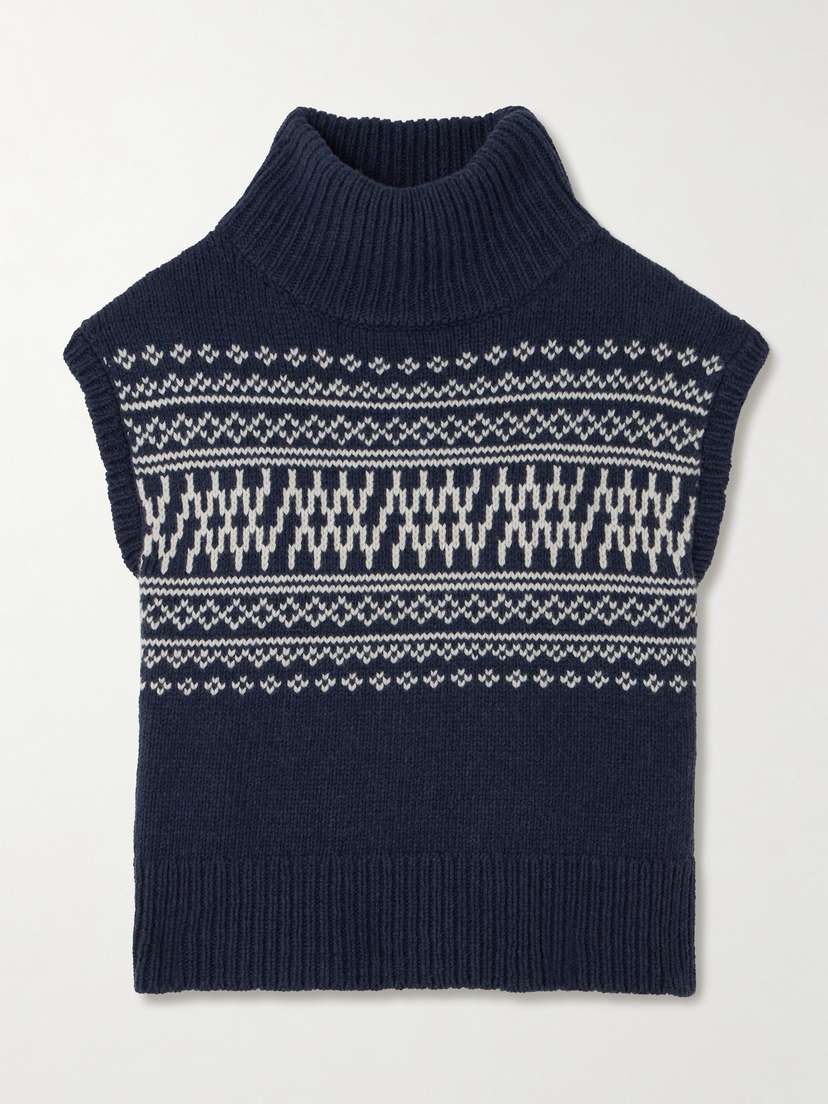 We Norwegians Setesdal Merino Wool And Cashmere-blend Turtleneck Vest