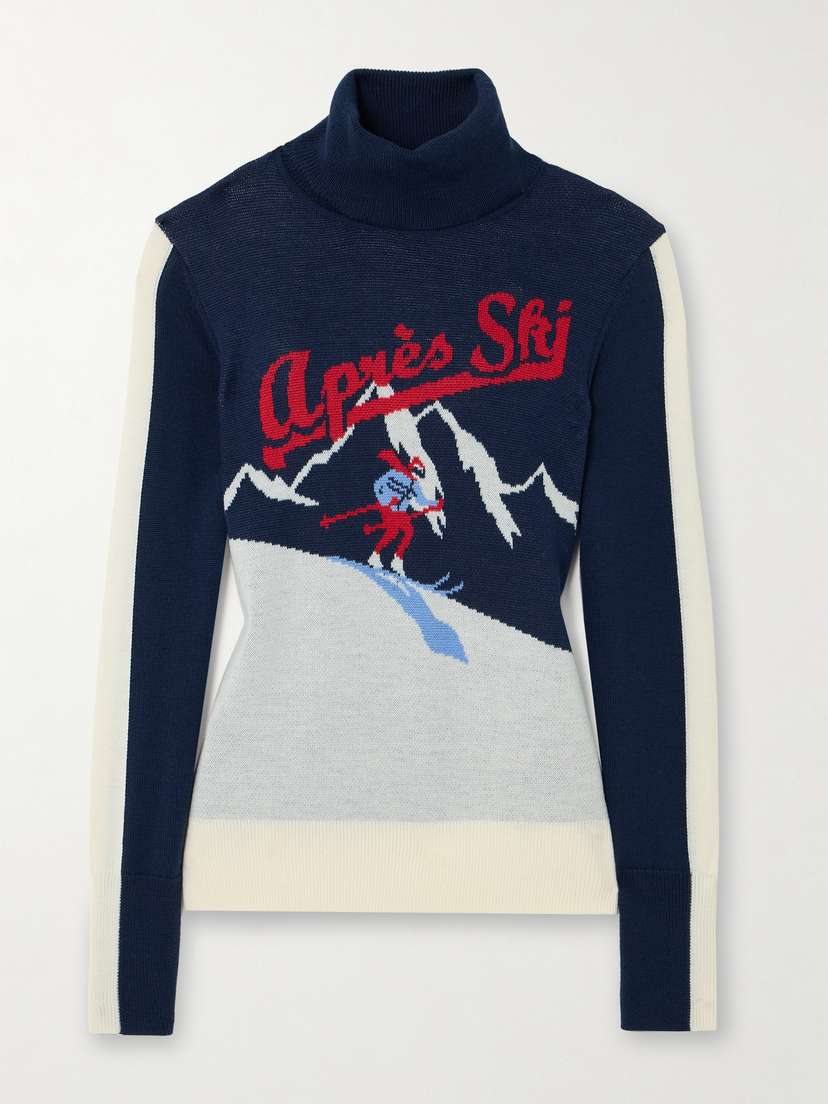 We Norwegians Afterski Intarsia Merino Wool Turtleneck Sweater