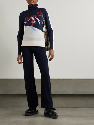 WE NORWEGIANS AfterSki intarsia merino wool turtleneck sweater