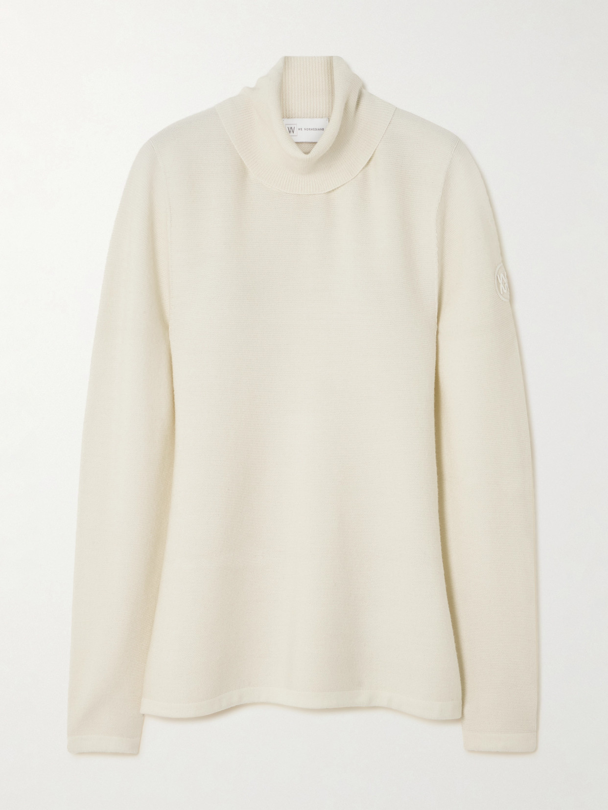 We Norwegians Uvdal Merino Wool Turtleneck Sweater In White