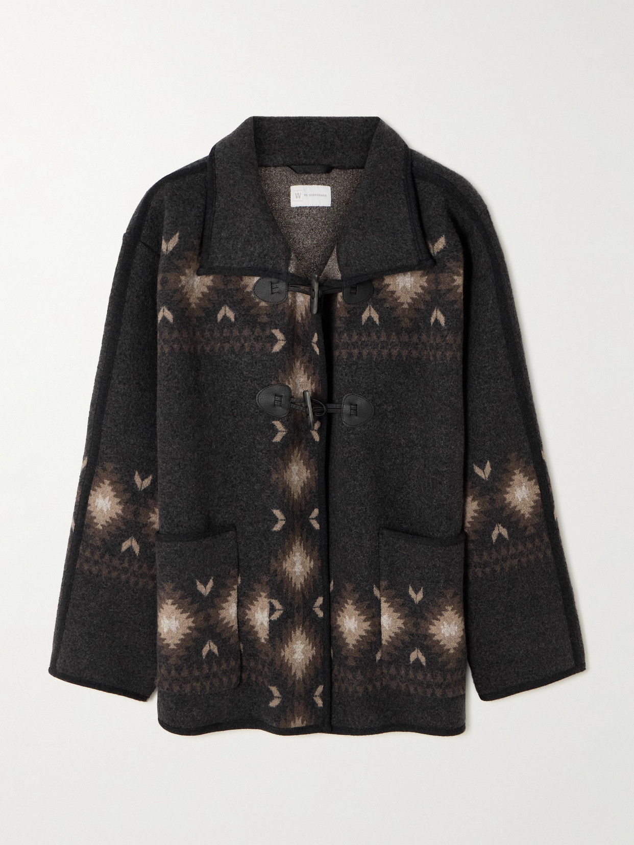 We Norwegians Hovden Fair-isle Wool Jacket In Black