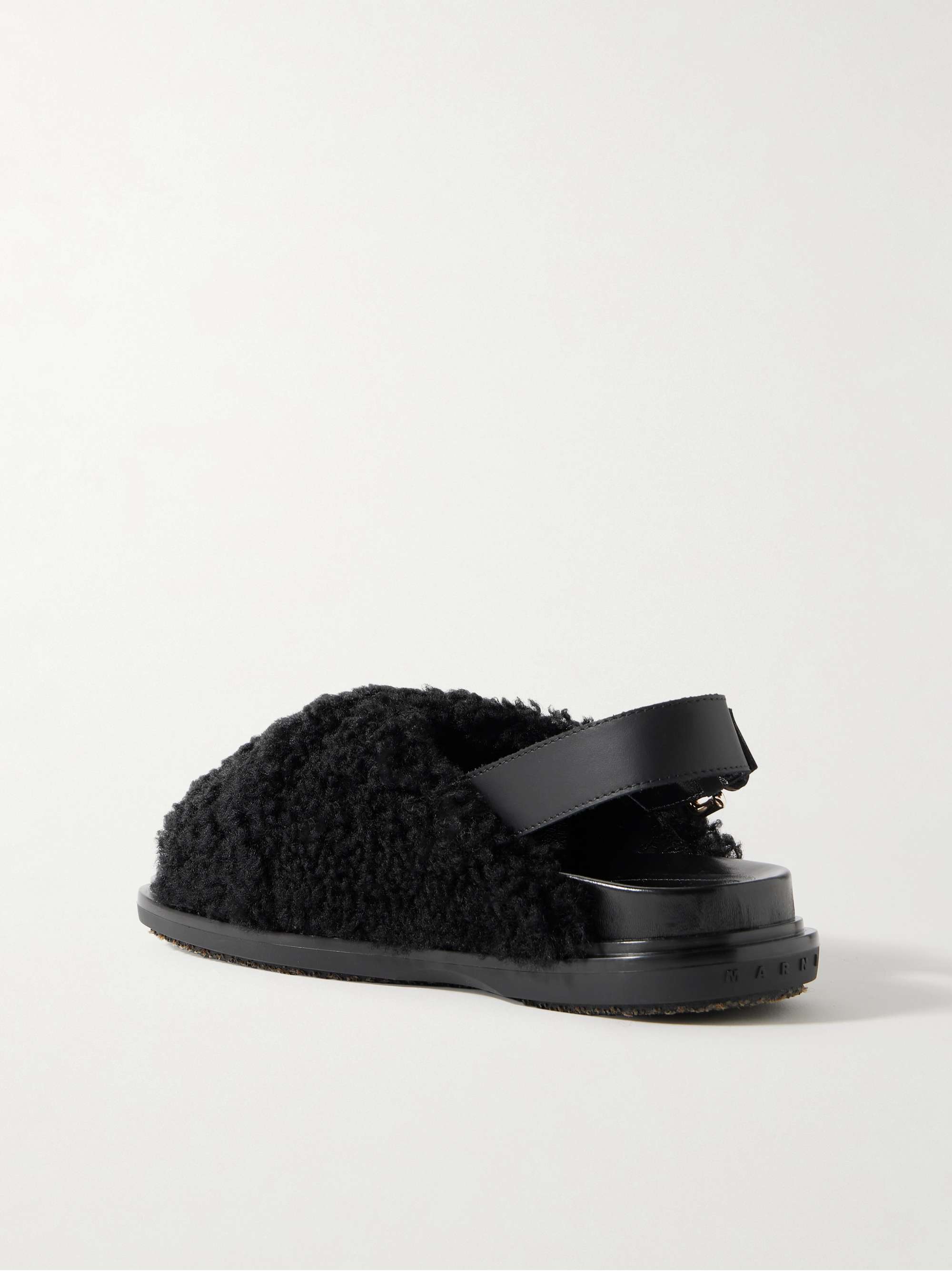 MARNI Fussbett leather slingback sandals