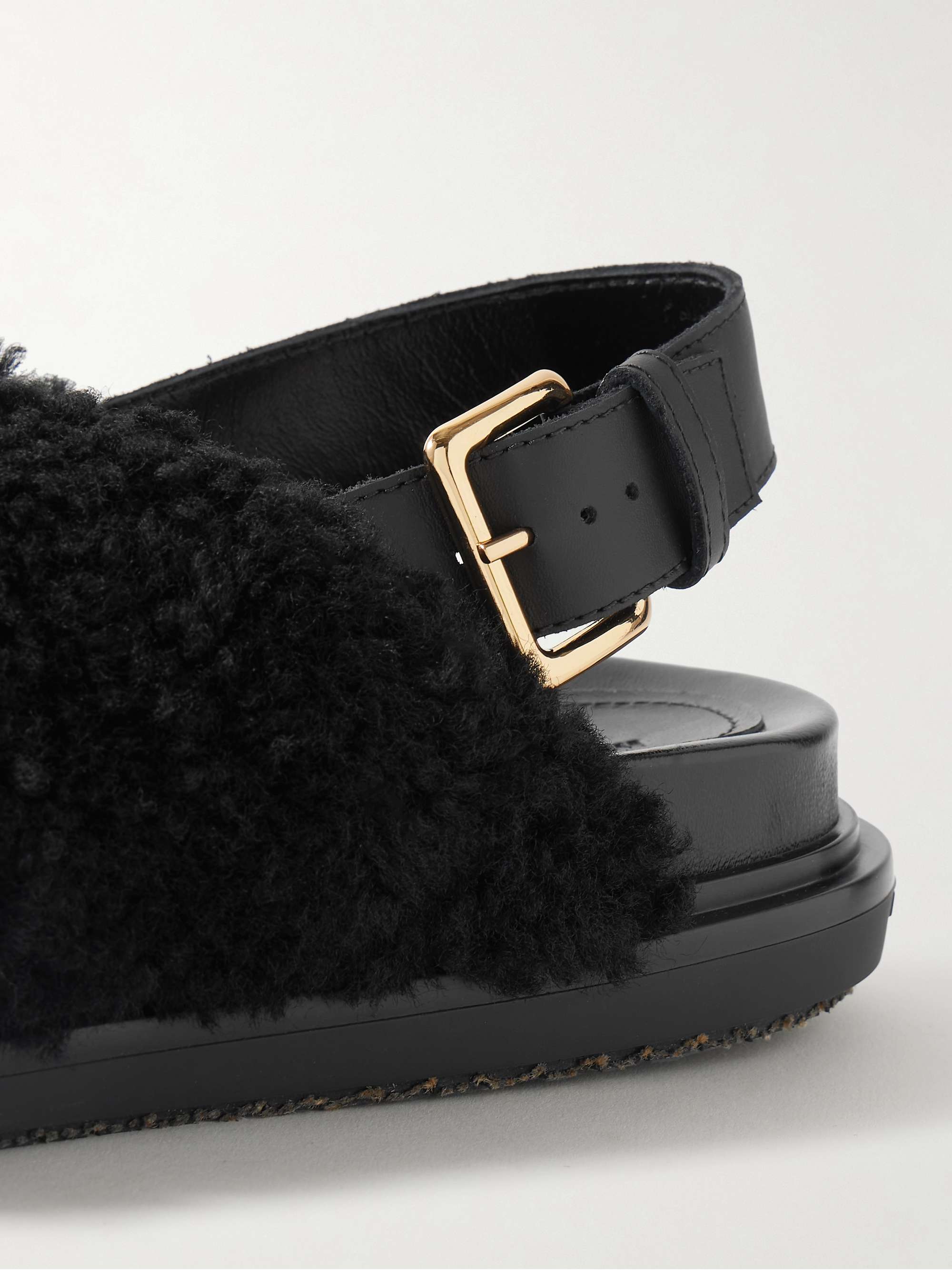 MARNI Fussbett leather slingback sandals