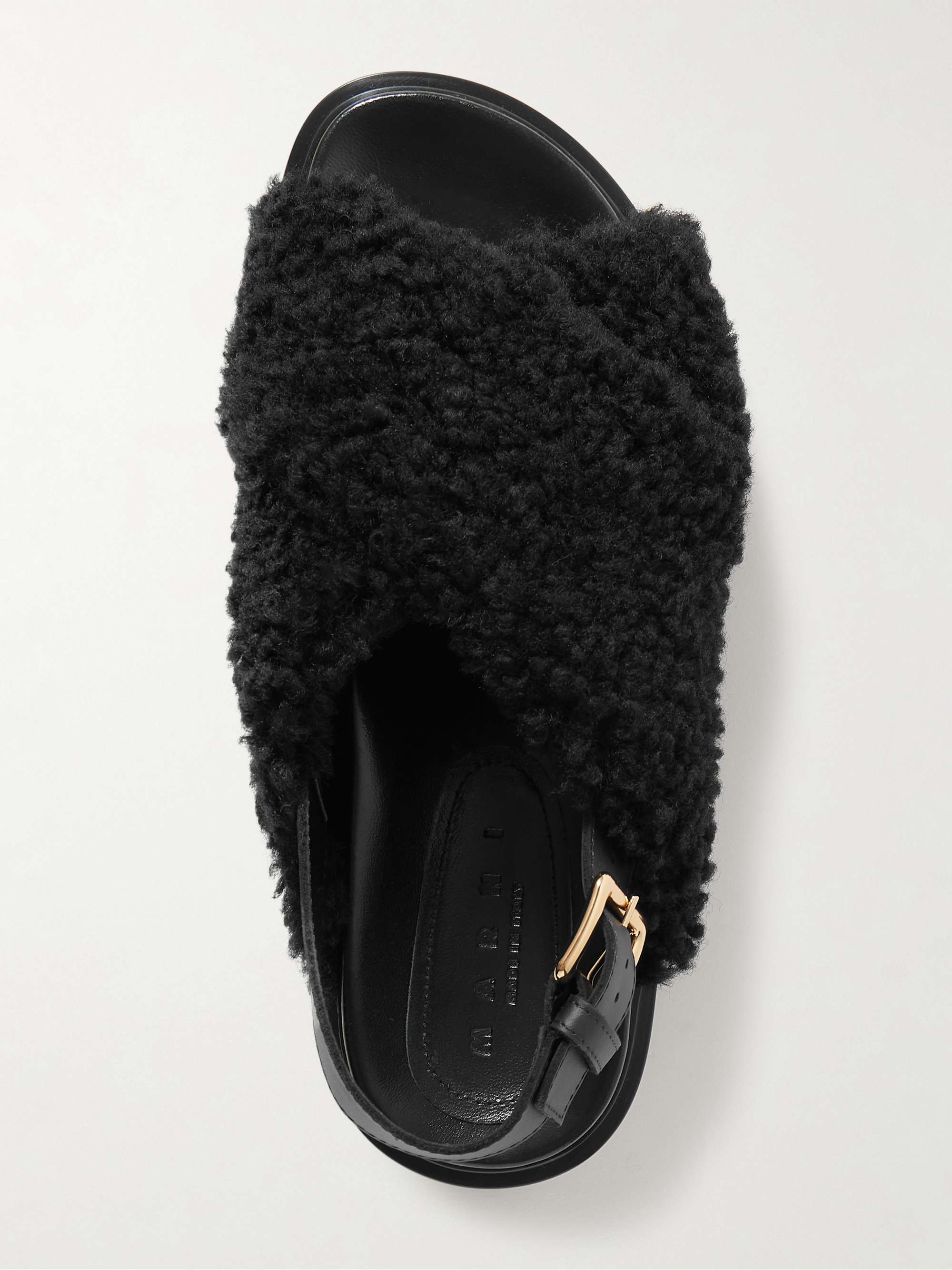 MARNI Fussbett leather slingback sandals