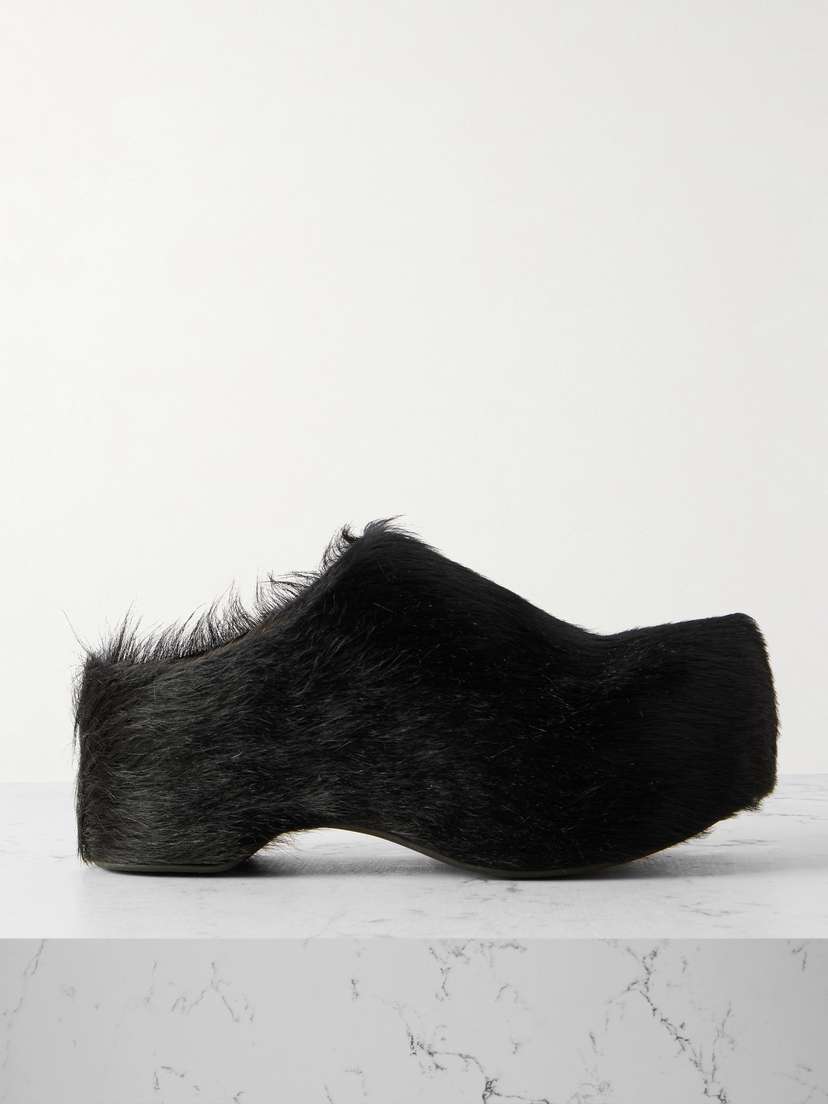 Marni Sabot Calf Hair Platform Clogs