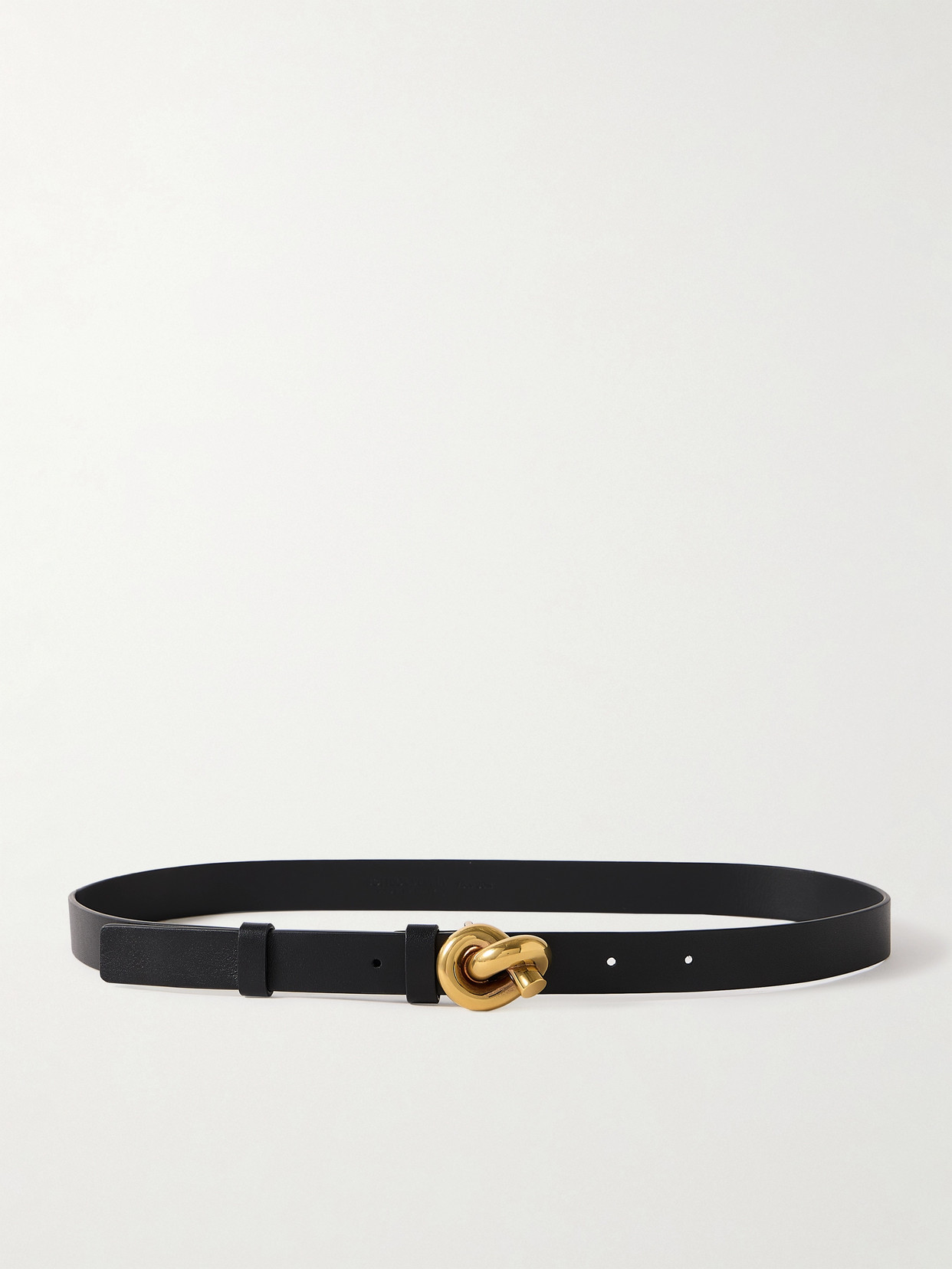Bottega Veneta Leather Belt In Black