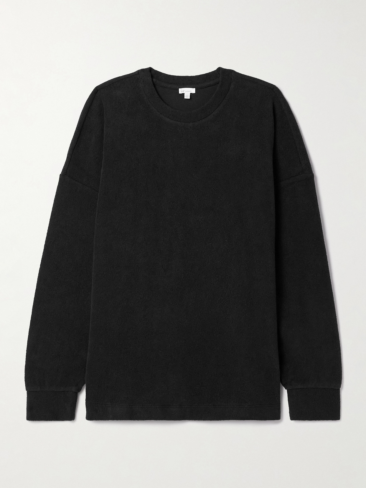 Skin Comfy Organic Cotton-fleece Jumper In Black