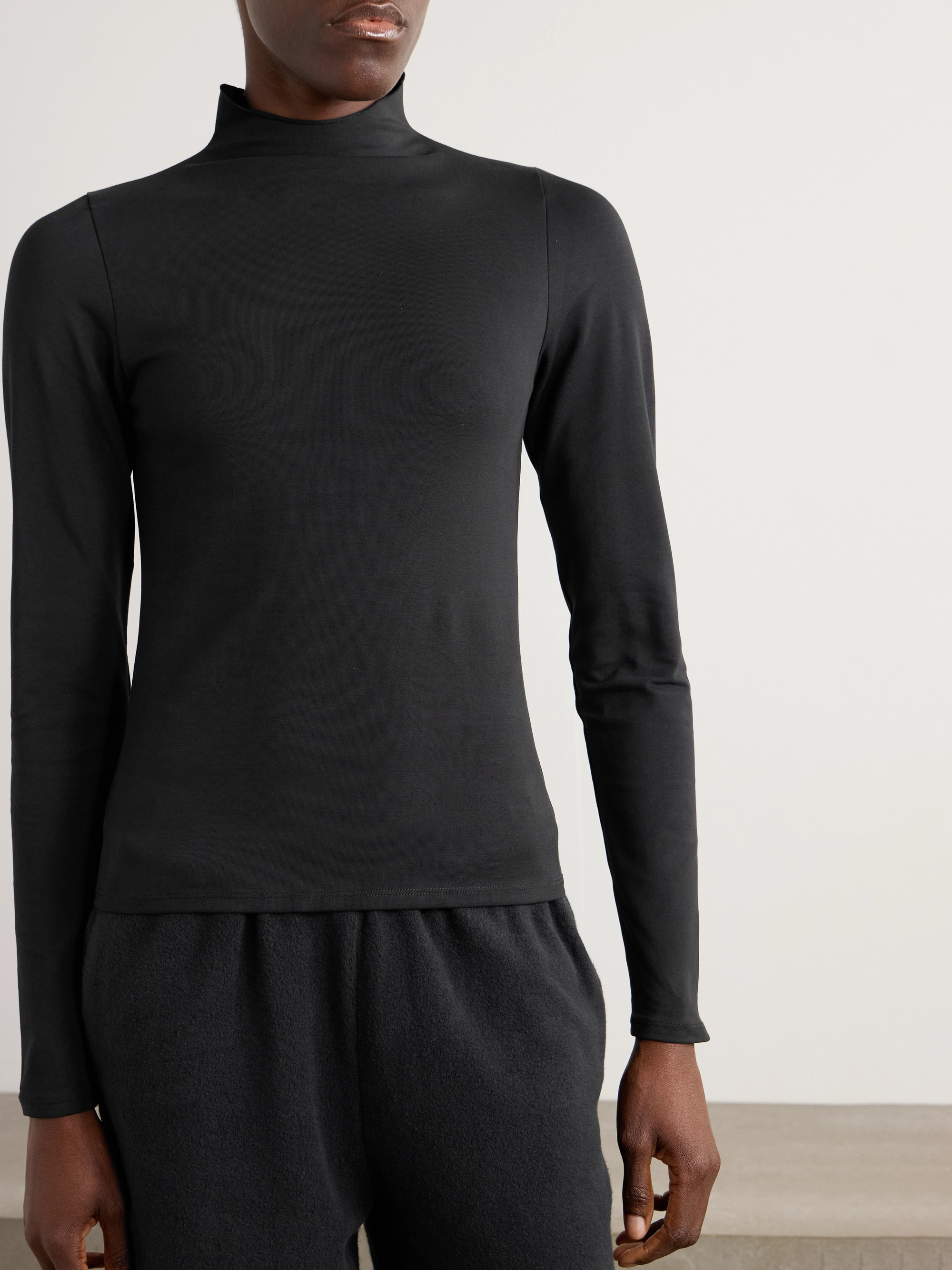 Skin Stretch organic Pima cotton-jersey top