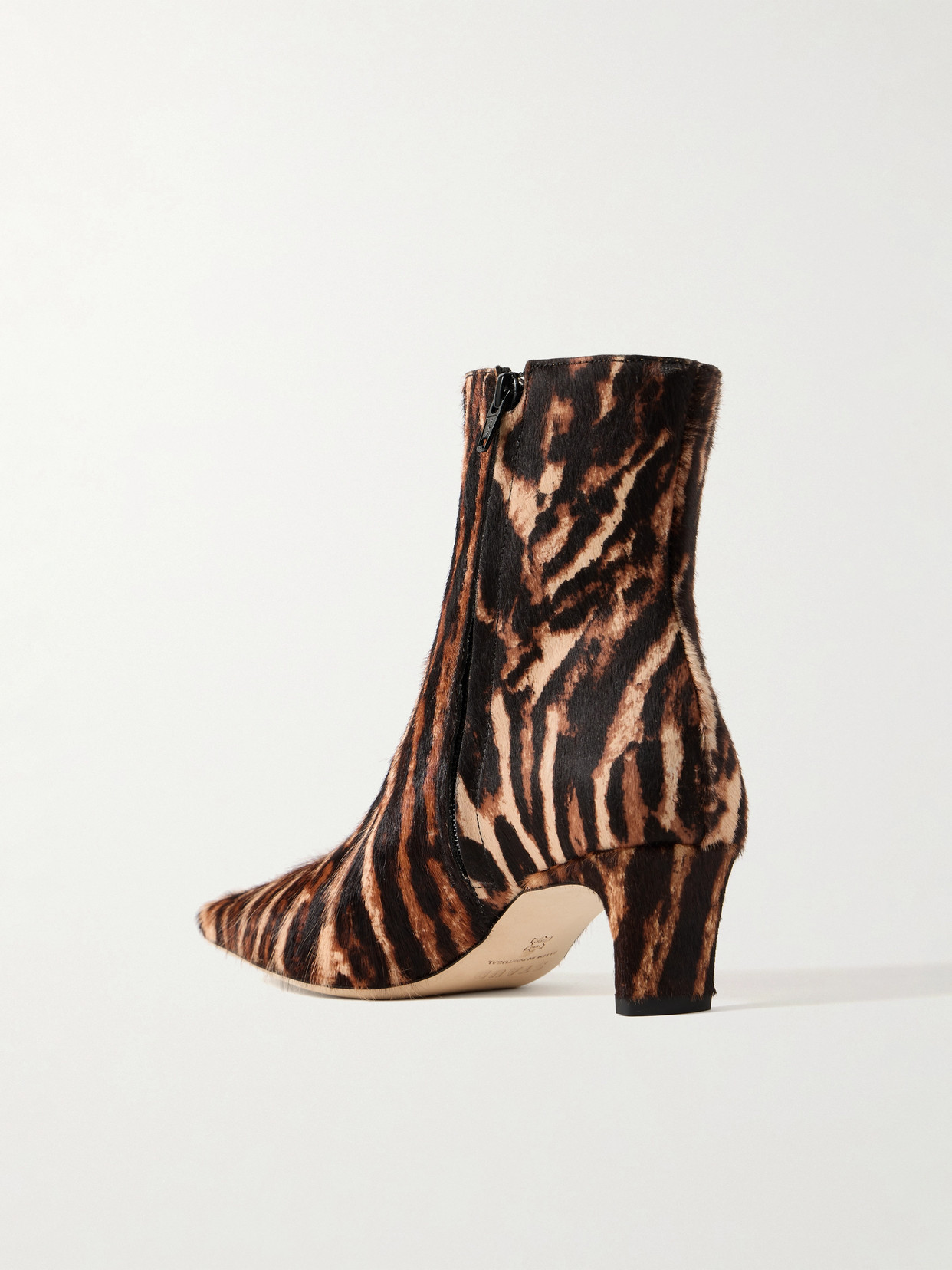 Staud Wally Leopard-print Calf Hair Ankle Boots In Animal Print