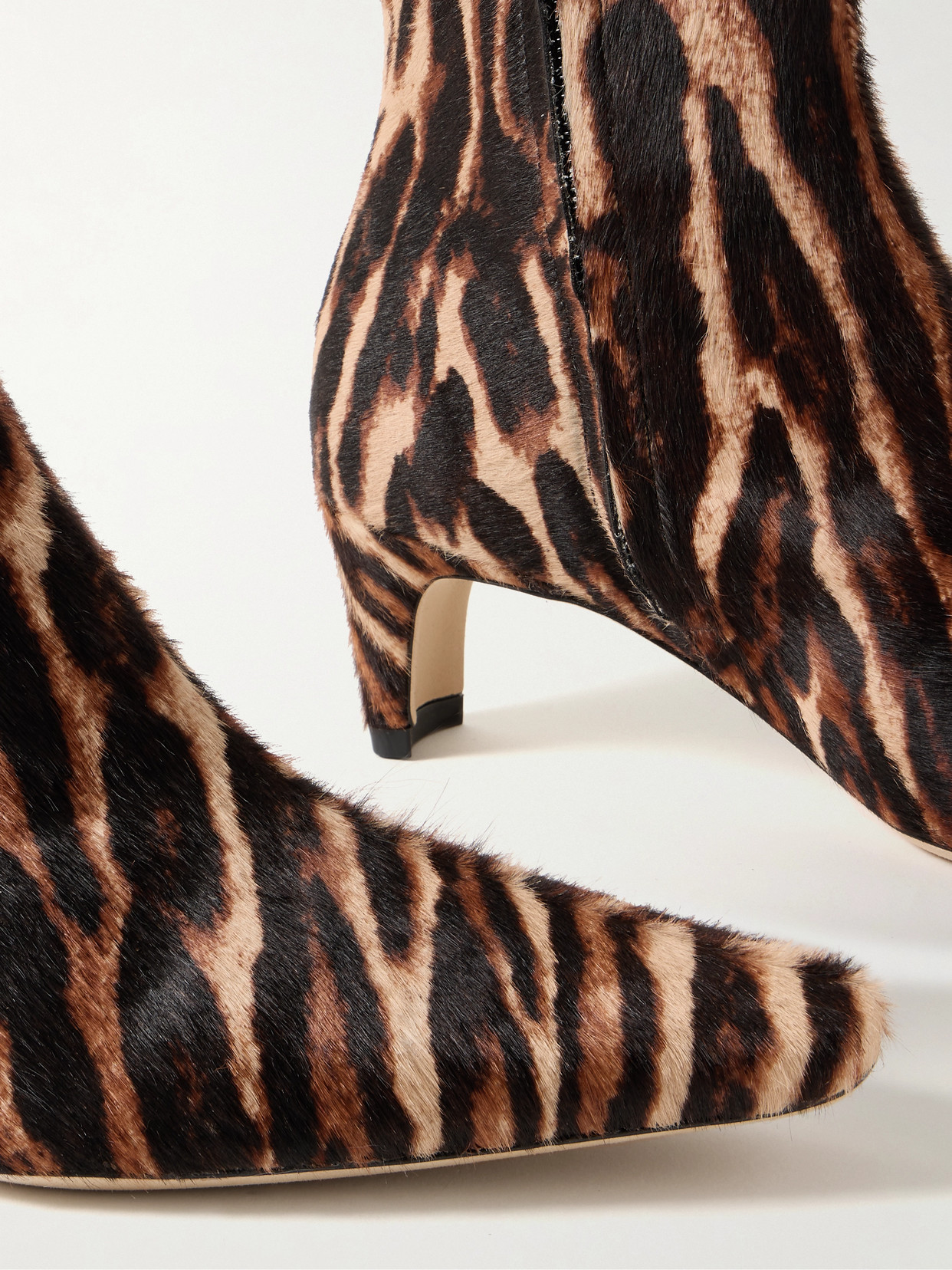 Staud Wally Leopard-print Calf Hair Ankle Boots In Animal Print