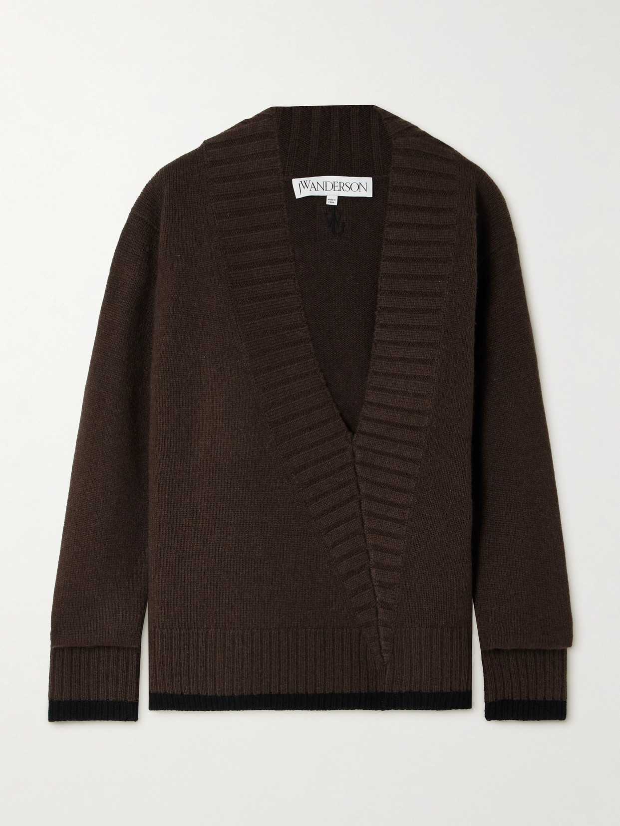 JW Anderson - Wool And Cashmere-blend Sweater - Brown