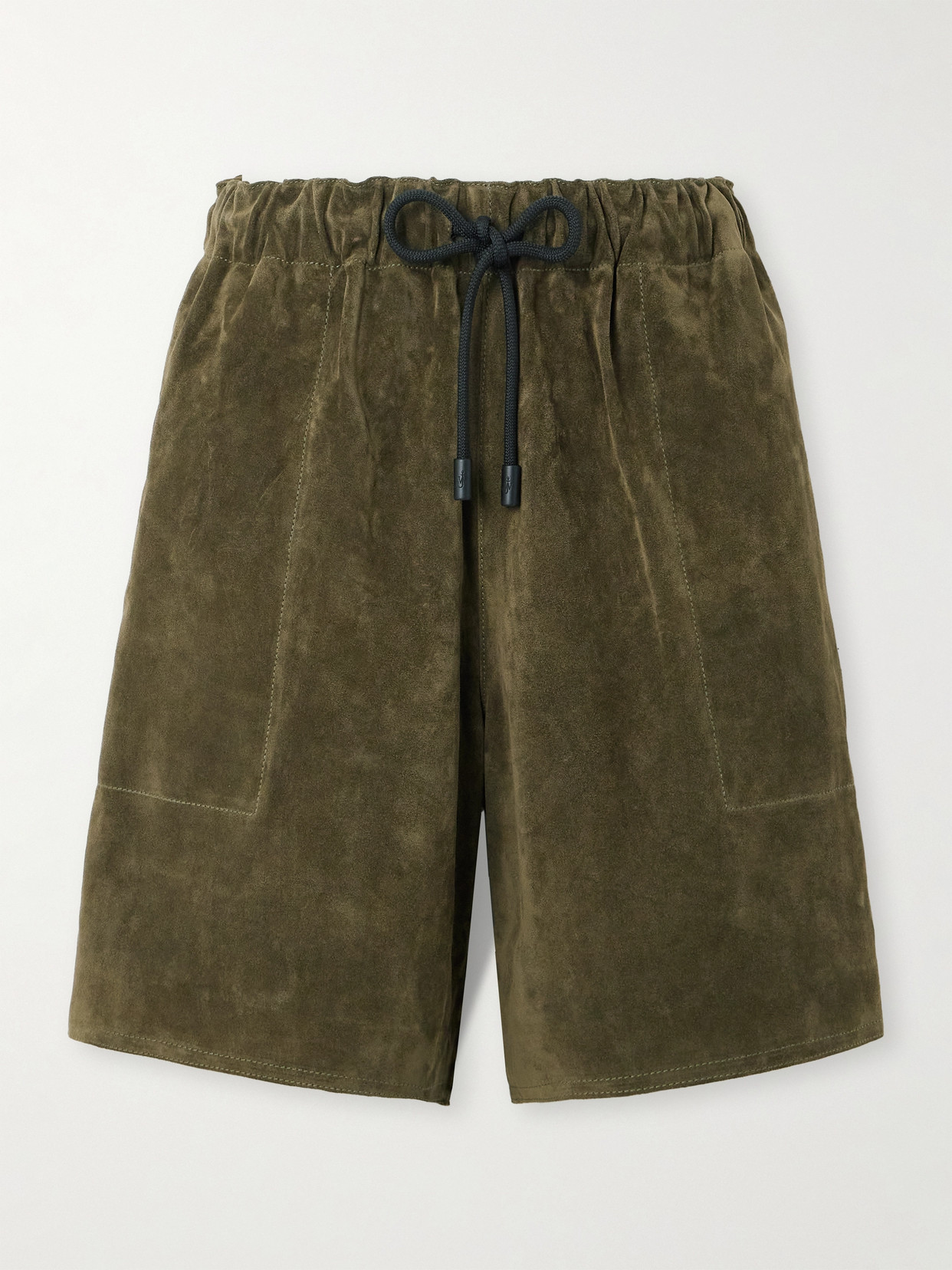 Jw Anderson Suede Shorts In Green