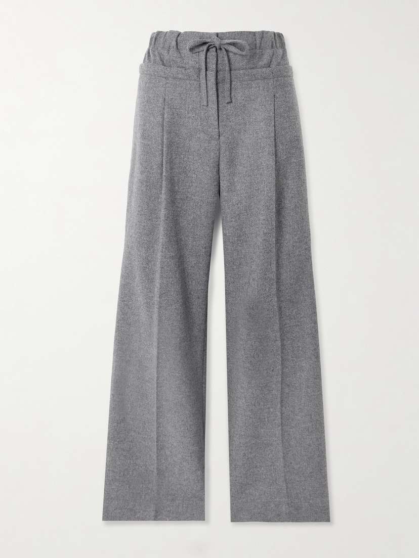 JW Anderson Layered Pleated Wool-flannel Pants