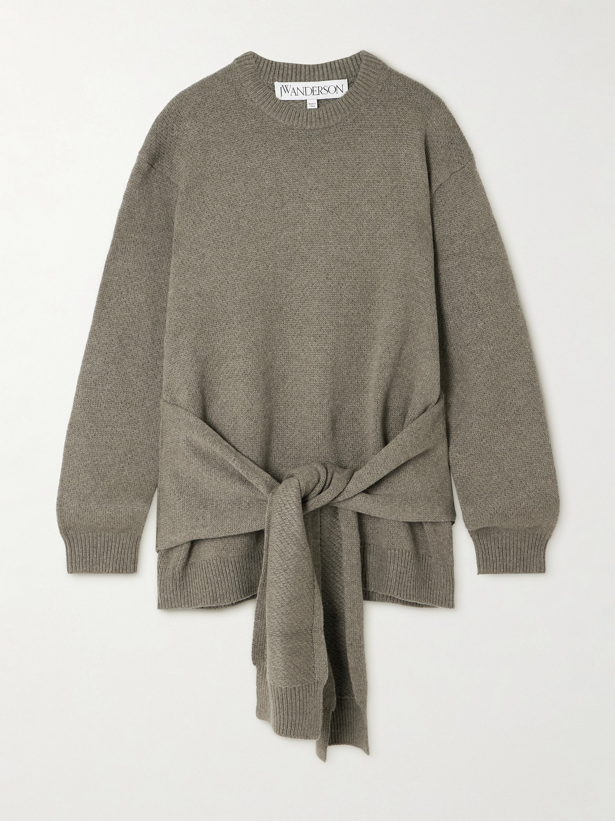 JW Anderson - Tie-detailed Knitted Sweater - Green