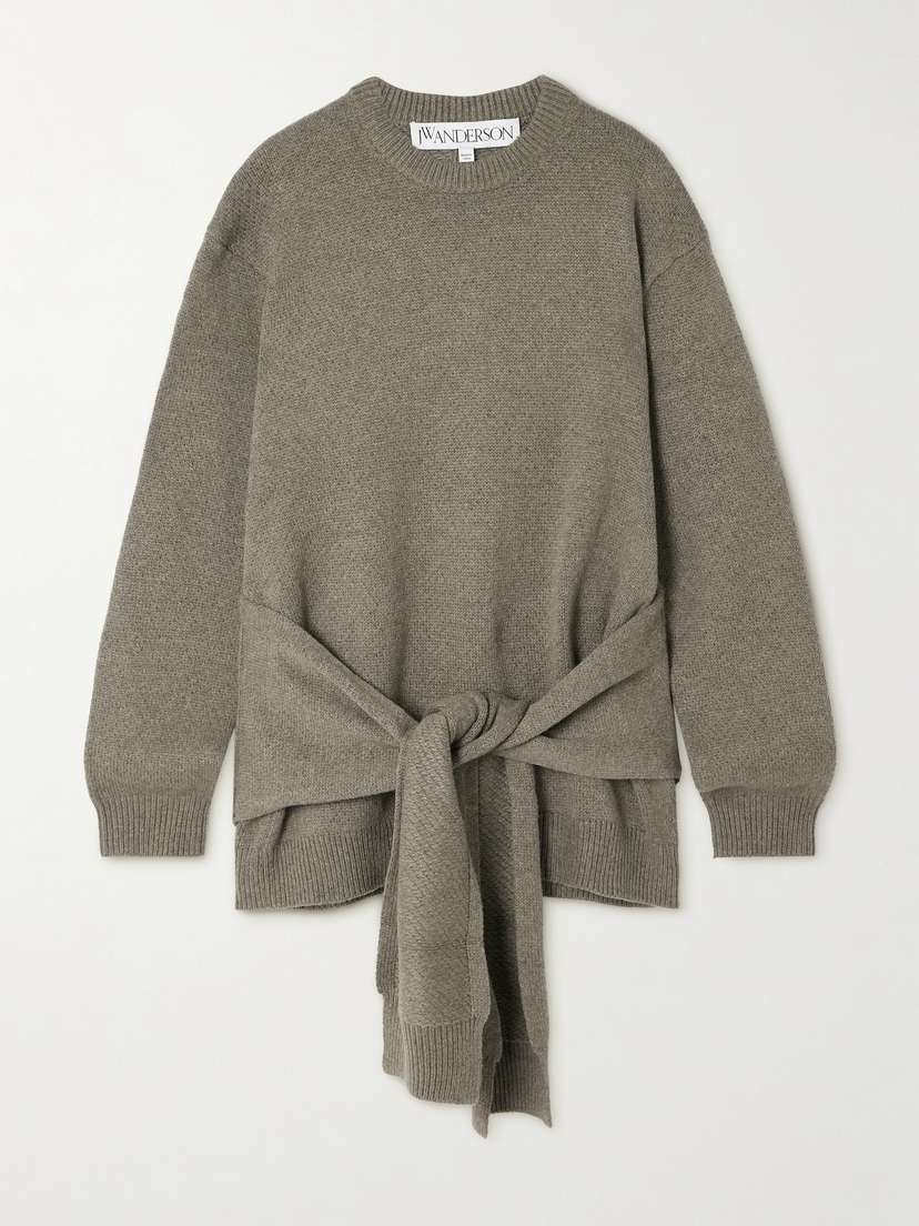 JW Anderson Tie-detailed Knitted Sweater