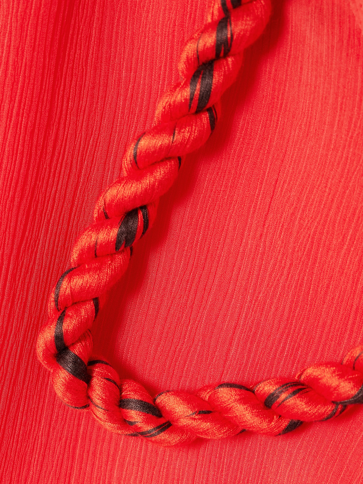 Jw Anderson Tasseled Crepon Camisole In Red