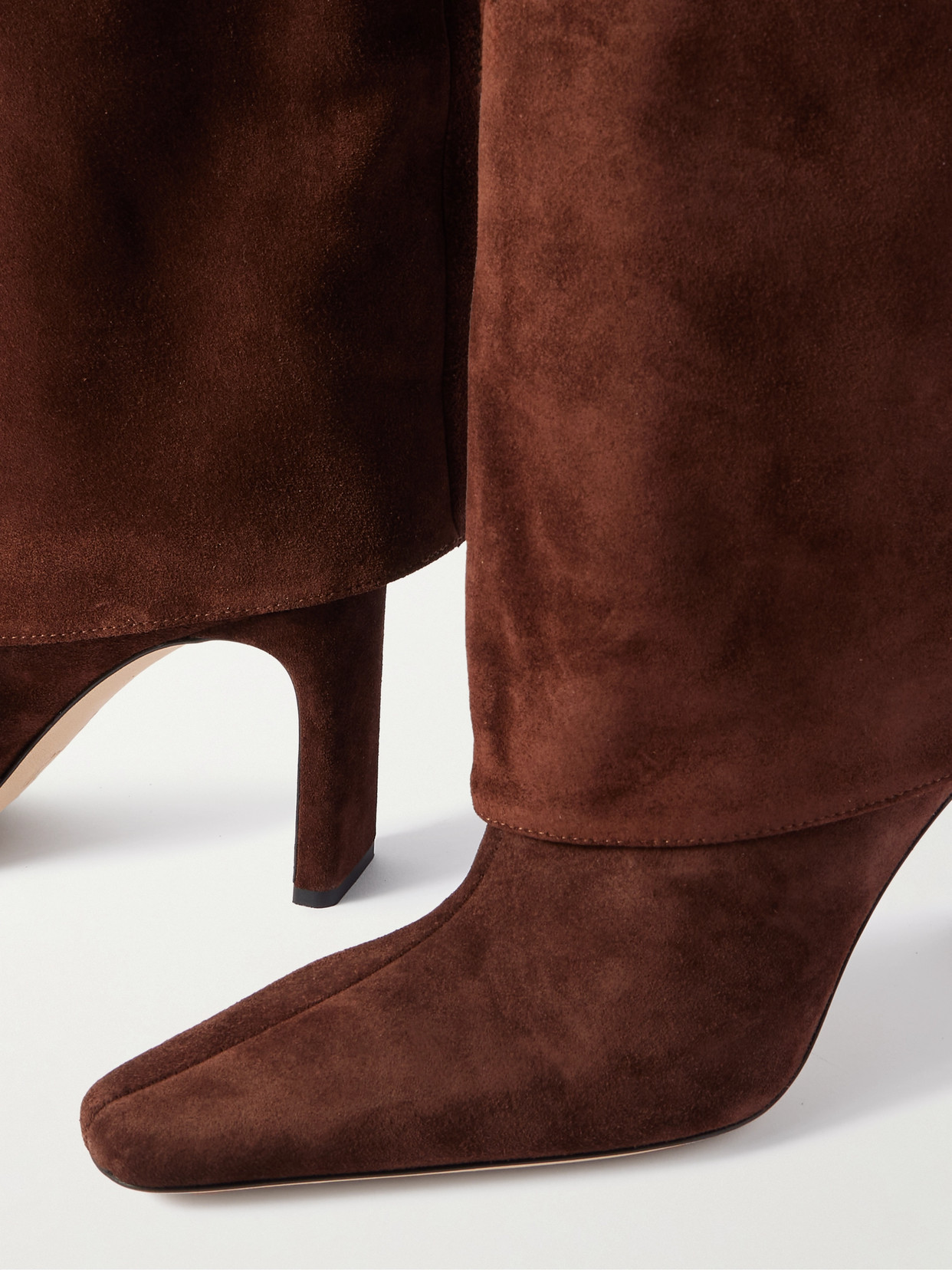 Wally Buckled Suede Knee Boots